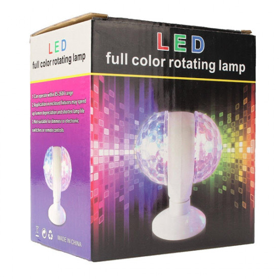 Bec rotativ dublu multicolor - Lampa efect disco