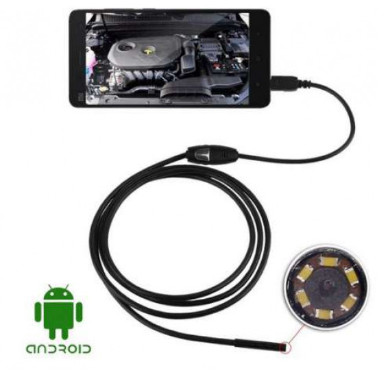 Camera endoscop waterproof foto/video, diametru 7mm, cablu de 5m