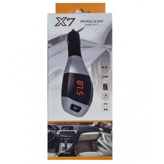 Car Kit Auto Bluetooth X7 cu functie de modulator FM