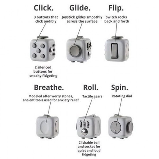 LICHIDARE STOC:Cub antistres pentru copii si adulti: Fidget Cube 