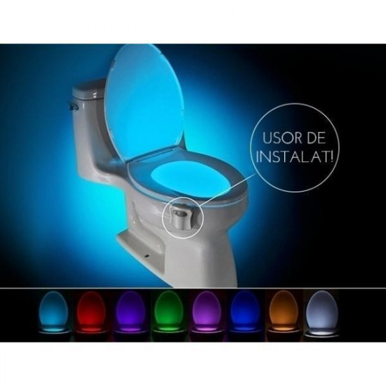 Dozator pasta de dinti + Suport periute + Lampa led toaleta cu senzor