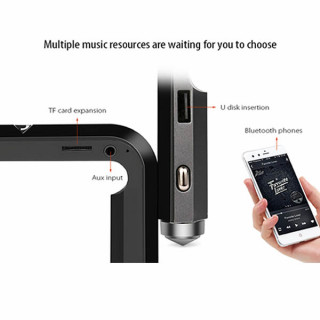 Modulator Bluetooth auto FM 593 Car Kit, 1 x USB, Negru Modulator Bluetooth auto FM 593 Car Kit, 1 x USB, Negru