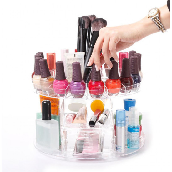 Organizator rotativ cosmetice supraetajat