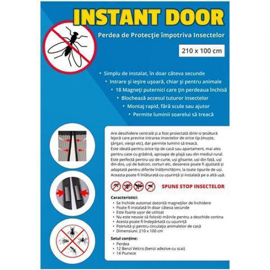 Perdea cu fluturi - magnetica anti insecte 210 x 90 cm - FLUTURI