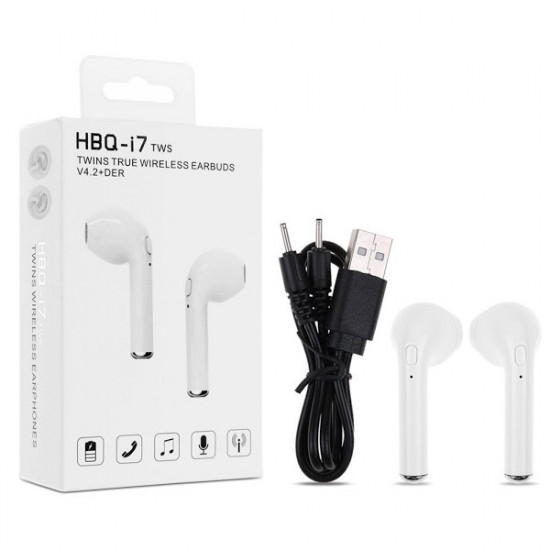 Set 2 casti Bluetooth Wireless HBQ I7 + Incarcator USB