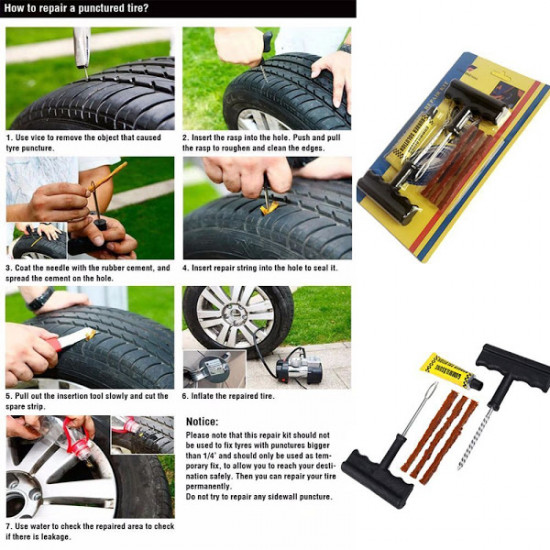 Set 3 x kit pentru reparare pana anvelope