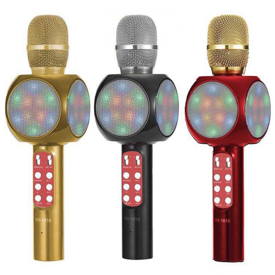 MICROFON KARAOKE DISCO LED WIRELESS HIFI