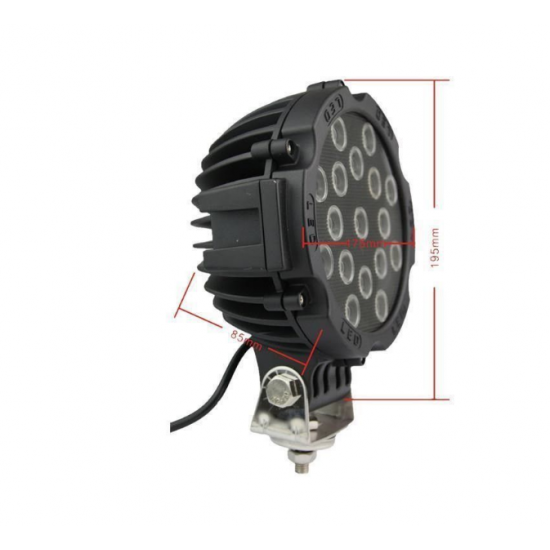 Proiector LED Auto Offroad 51W/12V-24V, 4600 Lumeni