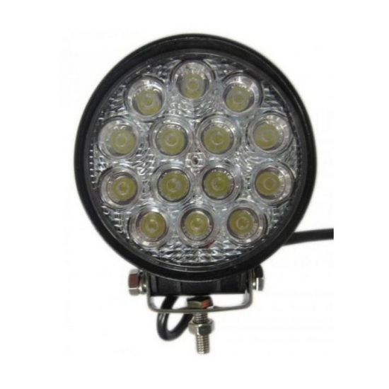 Proiector LED Auto Offroad 42W 12V - 24V, 1080 Lumeni (ROTUND)