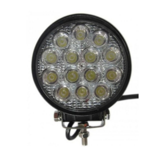 Proiector LED Auto Offroad 42W 12V - 24V, 1080 Lumeni, Rotund, Flood