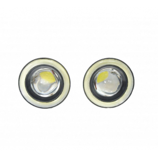 Set 2 Proiectoare cu Lupa LED Angel Eyes 76mm Set 2 Proiectoare cu Lupa LED Angel Eyes 76mm