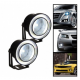 Set 2 Proiectoare cu Lupa LED Angel Eyes 76mm