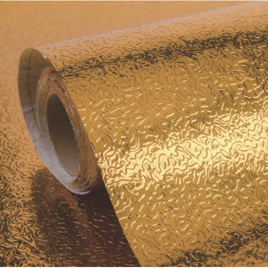 Set 2 x Folie de aluminiu autoadeziva bucatarie 60 x 300 cm (GOLD)