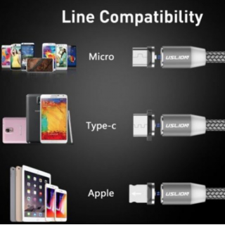 Cablu de incarcare magnetic cu led indicator Cablu de incarcare magnetic cu led indicator