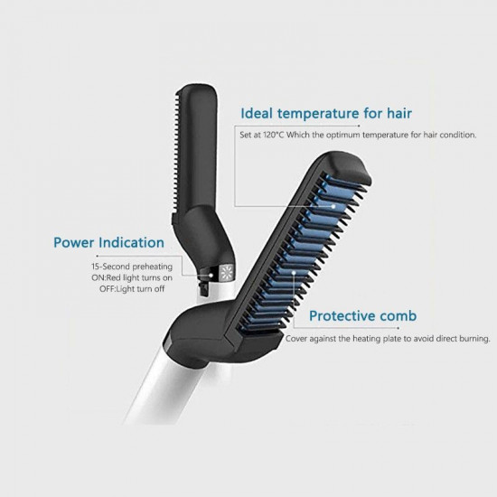 Placa de indreptat parul si barba Modelling Comb, 10 W, incalzire rapida