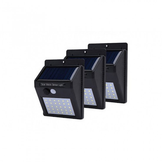 Set 3 x Lampa cu incarcare solara si senzor de miscare 30 LED