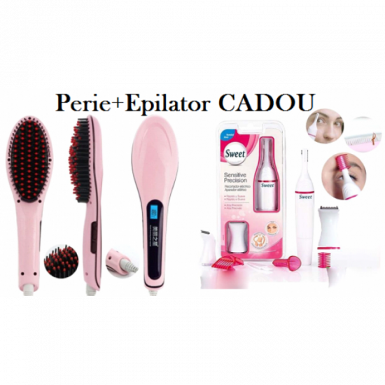 Perie indreptat parul + Epilator multifunctional Cadou