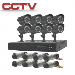 Kit complet 8 camere de supraveghere pentru interior/exterior Kit complet 8 camere de supraveghere pentru interior/exterior