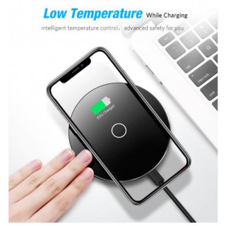 Incarcator wireless de birou, rotund, 9 cm, fast charge Incarcator wireless de birou, rotund, 9 cm, fast charge