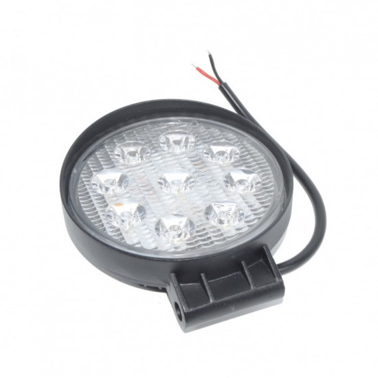 Set 2 x Proiectoare auto, Rotunde, 27W, 9 Led-uri