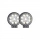 Set 2 x Proiectoare auto, Rotunde, 27W, 9 Led-uri