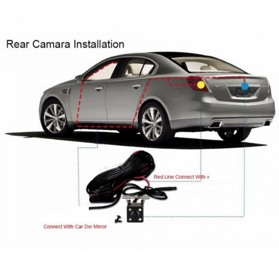 Camera video auto FullHD, dubla, tip oglinda