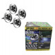 Set 4 lampi solare pentru pamant, Silver Disk Lights