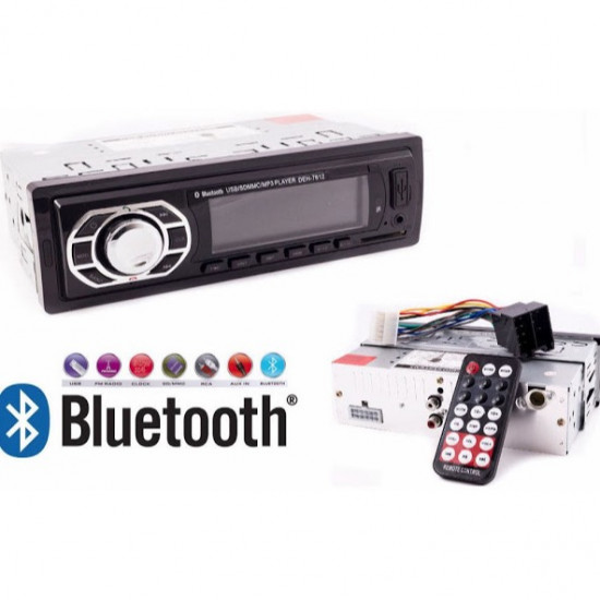 Radio MP3 player auto bluetooth, USB, SD, AUX, 4x15W, telecomanda DEH-7612