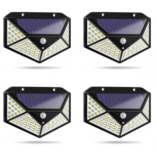 Set 4 Lampi solare 100LED, senzor de miscare