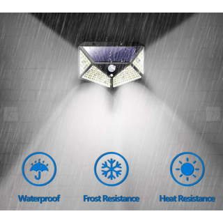 Set 4 Lampi solare 100LED, senzor de miscare