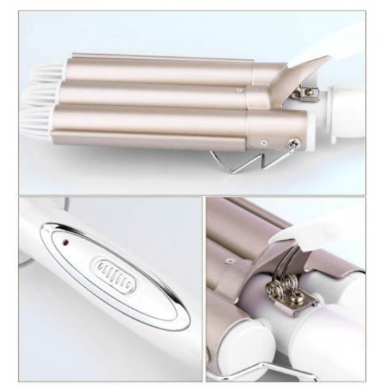 LICHIDARE STOC: Ondulator de par, 3 tuburi 25 mm, temperatura 170-220 grade Celsius