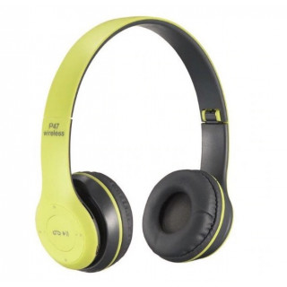 Casti 3 in 1 wirelles P47 cu microfon, slot microSD si microfon incorporat VERDE Casti 3 in 1 wirelles P47 cu microfon, slot microSD si microfon incorporat VERDE