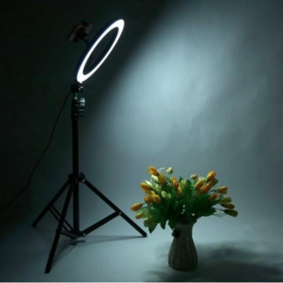 Lampa circulara cu suport selfie, 60W