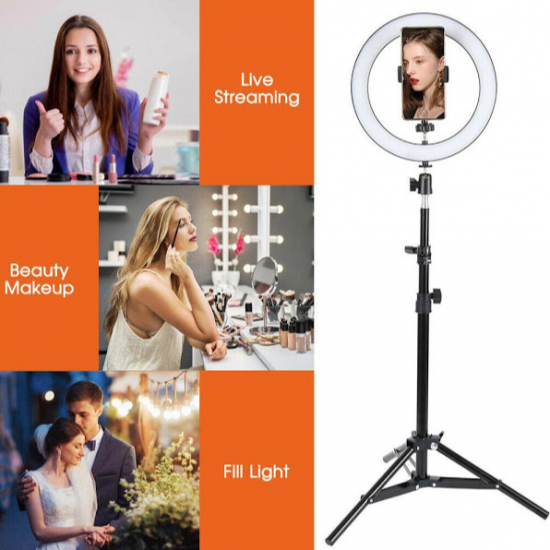 Lampa circulara cu suport selfie, 60W