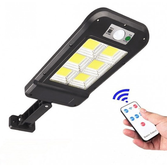 Lampa solara cu 6 celule, LED-uri COB si telecomanda