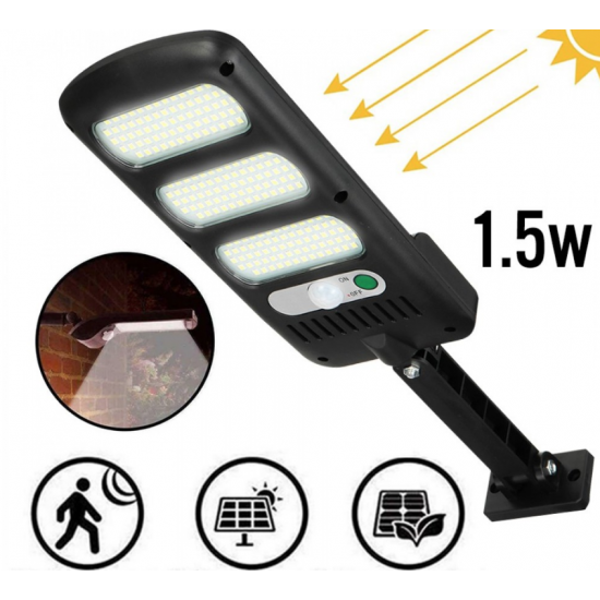 Lampa solara cu panou solar, senzor de miscare si lumina