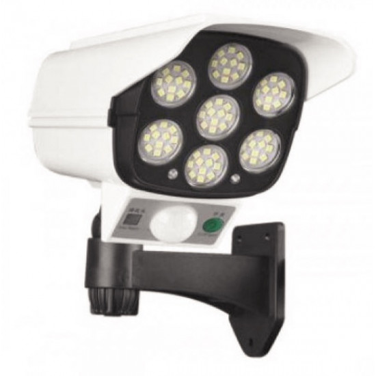 Camera falsa cu panou solar, 77 LED, senzor de miscare, JD 2178T + telecomanda