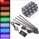 Set 4 benzi LED auto RGB cu telecomanda