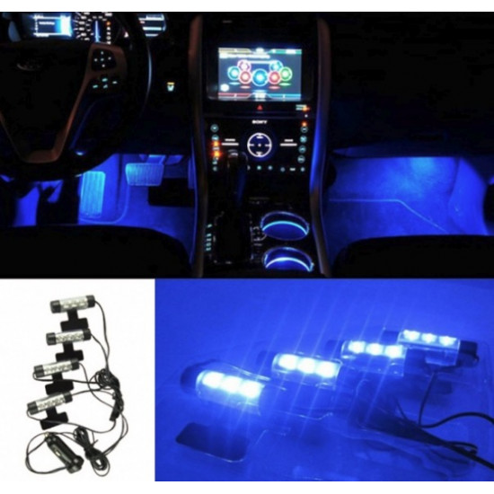 Lumini ambientale masina TY-780, auto, int, LED, ICE Blue