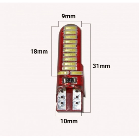 Set 2 x Bec LED pozitie T10 W5W,cu 24 leduri CANBUS