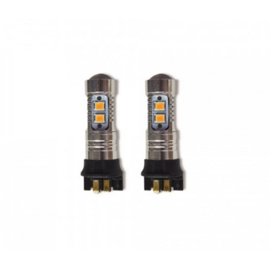 Set 2 becuri led PW24W cu 10SMD Cree Portocaliu