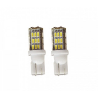 Set 2 x Bec LED pozitie T10 W5W,cu 42 led-uri - Alb Rece