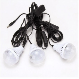 Kit cu panou solar, lanterna, 3 becuri, USB, GDLite GD-8017 Kit cu panou solar, lanterna, 3 becuri, USB, GDLite GD-8017