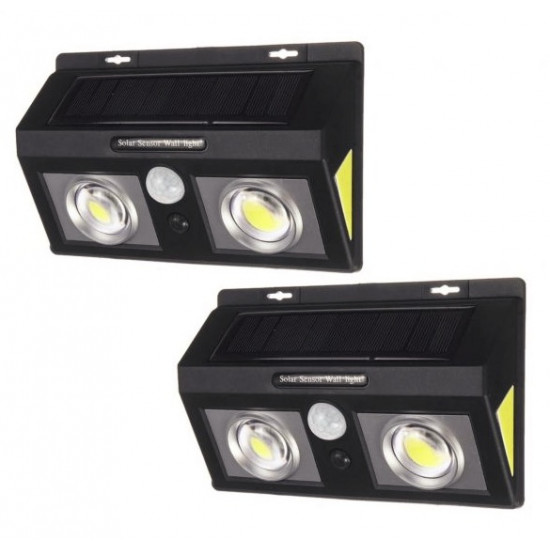 Set 2 x Lampa solara 20W Dual COB LED IP65