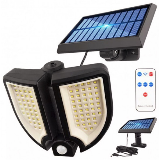 Lampa solara 90 LED, senzor de miscare, telecomanda