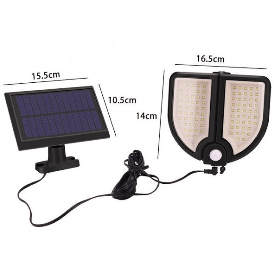 Lampa solara 90 LED, senzor de miscare, telecomanda