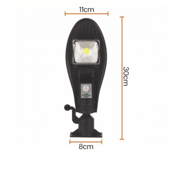 Lampa solara JX-256 100W COB, senzor de miscare, 3 moduri de iluminare