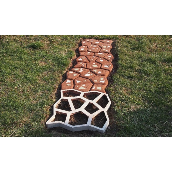Matrita pavaj / piatra decorativa, plastic, exterior, neagra 40 x 40 cm
