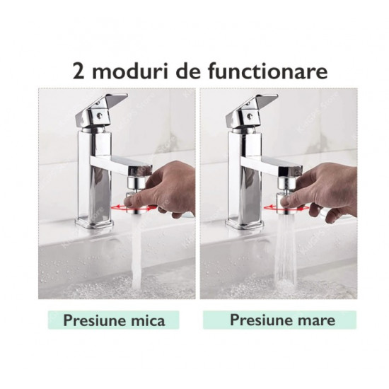 Aerator apa pivotant,doua moduri dus/bule