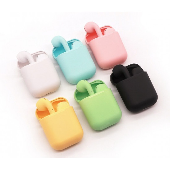 Casti Wireless InPods 12 EarBuds Bluetooth 5.0 Bass Boost pentru IOS si Android